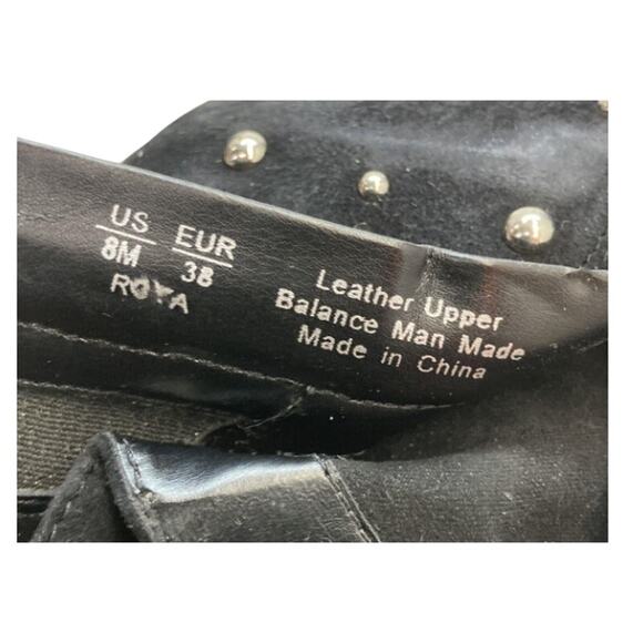 Sam Edelman Roya Black Suede Silver Studded Boots 8 - Picture 2 of 7